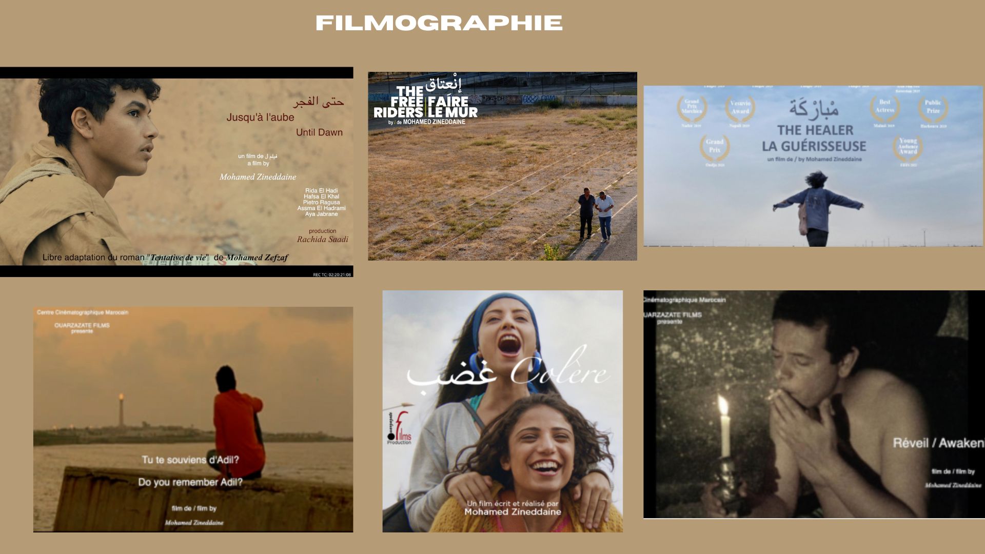 Filmographie Mohamed Zineddaine